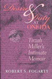 Cover of: Desire & Duty at Oneida | Tirzah Miller Herrick