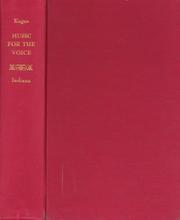 Cover of: Music for the Voice: A Descriptive List of Concert and Teaching Material