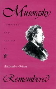 Musorgsky remembered by A. A. Orlova