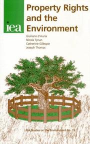 Cover of: Property Rights and the Environment (Iea Studies on the Environment, 13)