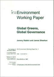 Cover of: Global Greens, Global Governance (Iea Environment Working Paper, 4)