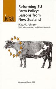 Cover of: Reforming Eu Farm Policy by R. W. M. Johnson