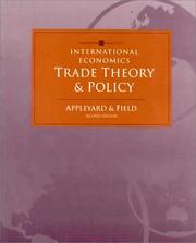 Cover of: International Economics by Dennis R. Appleyard, Alfred J. Field