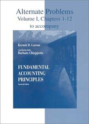 Cover of: Fundamental Accounting Principles: Alternate Problems, Chapters 1-12