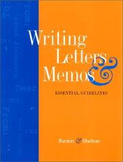 Cover of: Writing Letter and Memos by Sharon Burton, Nelda Shelton
