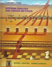 Cover of: Systems analysis and design methods by Jeffrey L. Whitten