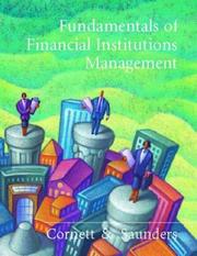 Cover of: Fundamentals of financial institutions management by Marcia Millon Cornett