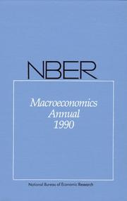 Cover of: Nber Macroeconomics Annual 1990 (N B E R Macroeconomics Annual)