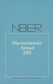 Cover of: NBER Macroeconomics Annual 2001