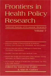 Cover of: Frontiers in Health Policy Research: Volume 7 (NBER Frontiers in Health Policy)