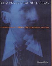 Cover of: Ezra Pound's Radio Operas: The BBC Experiments, 1931-1933