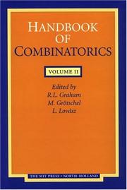 Cover of: Handbook of Combinatorics, Vol. 2 by 