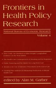 Cover of: Frontiers in Health Policy Research, Vol. 4