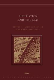 Cover of: Heuristics and the Law (Dahlem Workshop Reports) by 