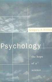 Cover of: Psychology: The Hope of a Science