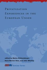 Privatization experiences in the European Union cover