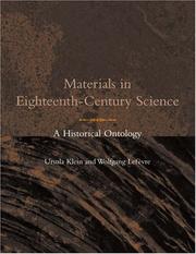 Cover of: Materials in Eighteenth-Century Science: A Historical Ontology (Transformations: Studies in the History of Science and Technology)