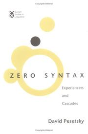 Cover of: Zero Syntax by David Pesetsky
