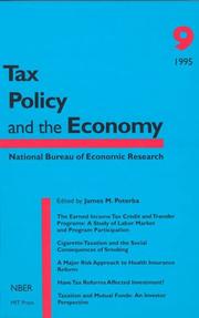 Cover of: Tax Policy and the Economy, Volume 9 (Tax Policy and the Economy) by James M. Poterba