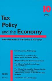 Cover of: Tax Policy and the Economy, Volume 10 (Tax Policy and the Economy)