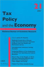 Cover of: Tax Policy and the Economy, Vol. 21 (Tax Policy and the Economy)