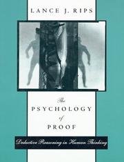 Cover of: The psychology of proof by Lance J. Rips