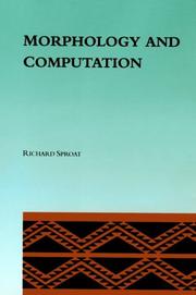 Cover of: Morphology and computation by Richard William Sproat