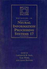 Cover of: Advances in Neural Information Processing Systems 17 by 