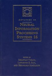 Cover of: Advances in Neural Information Processing Systems 16 by 
