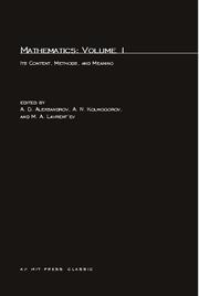Cover of: Mathematics, Volume 1 (Second Edition) by 