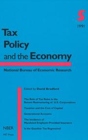 Cover of: Tax Policy and the Economy by David Bradford