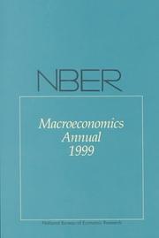 Cover of: NBER Macroeconomics Annual 1999