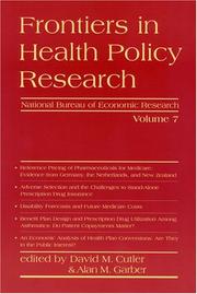 Cover of: Frontiers in Health Policy Research: Volume 7 (NBER Frontiers in Health Policy)