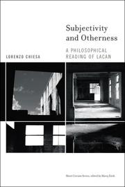 Cover of: Subjectivity and Otherness | Lorenzo Chiesa