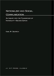 Nationalism and Social Communication by Karl W. Deutsch