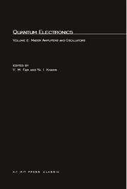 Cover of: Quantum Electronics: Volume 2: Maser Amplifiers and Oscillators