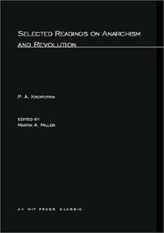 Cover of: Selected Readings on Anarchism and Revolution by Peter Kropotkin
