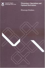 Cover of: Elementary operations and optimal derivations