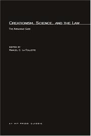 Creationism, Science, and the Law by Marcel Chotkowski La Follette