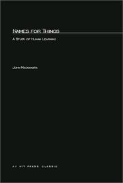 Cover of: Names for Things by John Macnamara, John Macnamara