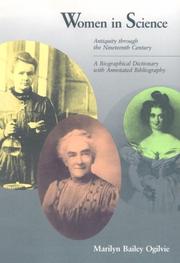 Cover of: Women in Science: Antiquity through Nineteenth Century A Biographical Dictionary with Annotated Bibliography