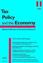 Cover of: Tax Policy and the Economy, Vol. 11