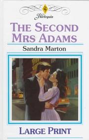 Cover of: The Second Mrs Adams by Sandra Marton