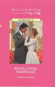 Cover of: Resolution, Marriage