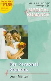 Cover of: For Personal Reasons