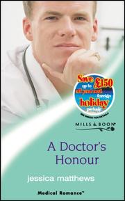 Cover of: A Doctor's Honour by Jessica Matthews