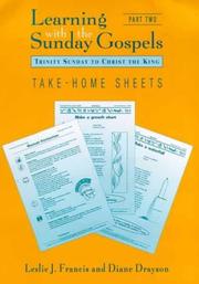 Cover of: Learning With the Sunday Gospels: Take Home Sheets : Trinity Sunday to Christ the King