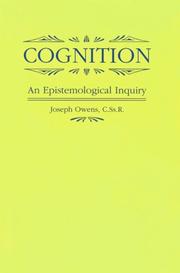 Cover of: Cognition by Joseph Owens