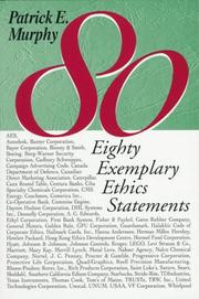 Cover of: Eighty exemplary ethics statements
