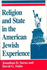 Cover of: Religion and State in the American Jewish Experience